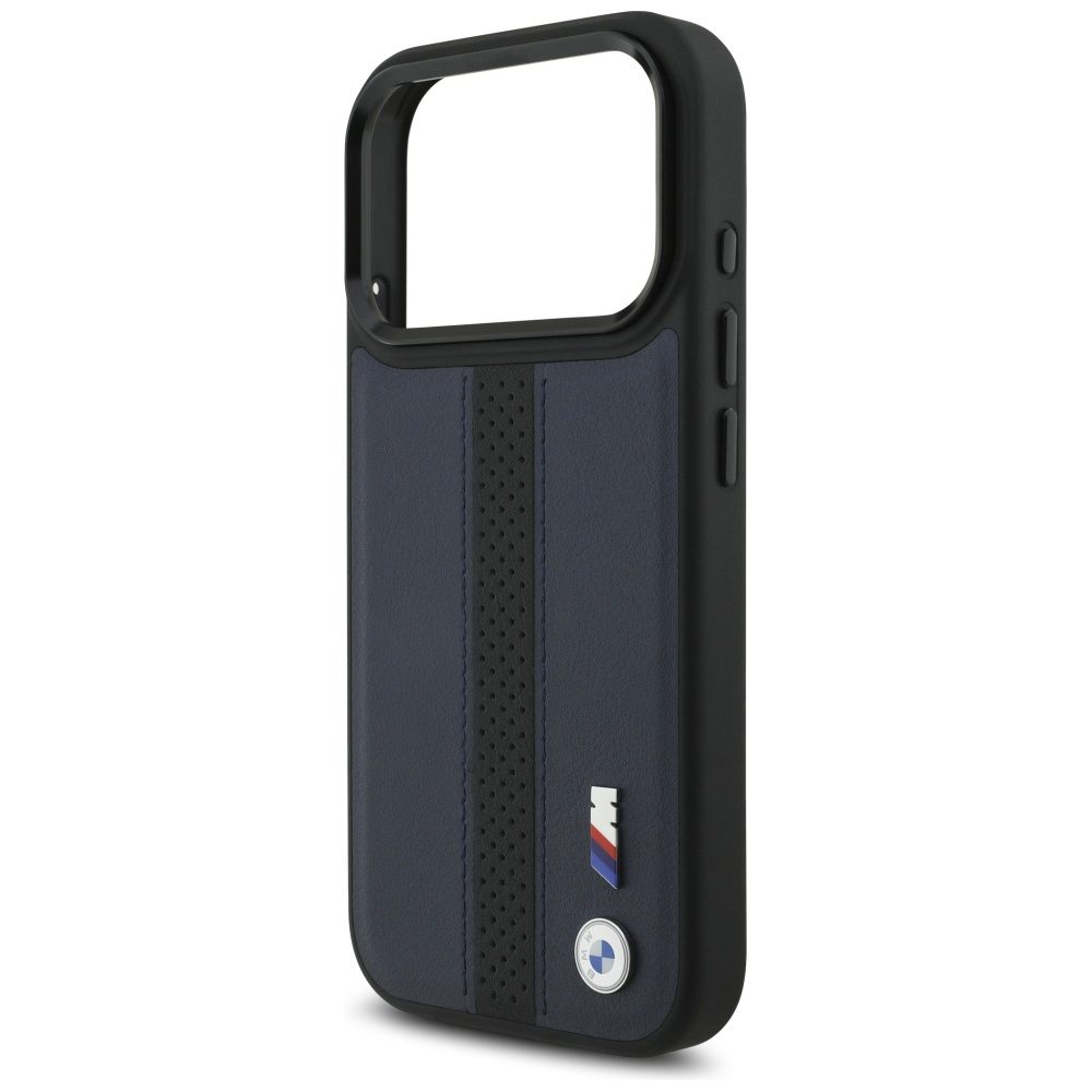 BMW M Perforated Stripe Logo MagSafe Case for iPhone 17 Pro - Navy Blueeng