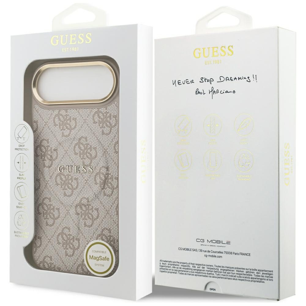 Guess 4G PU Classic Logo MagSafe Case for iPhone 17 Air - Pinkeng