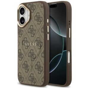 Guess 4G PU Classic Logo MagSafe Case for iPhone 17 - Browneng