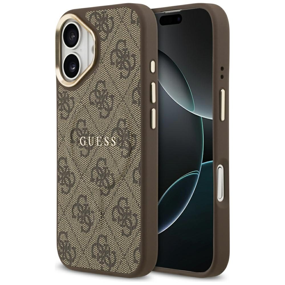 Guess 4G PU Classic Logo MagSafe Case for iPhone 17 - Browneng