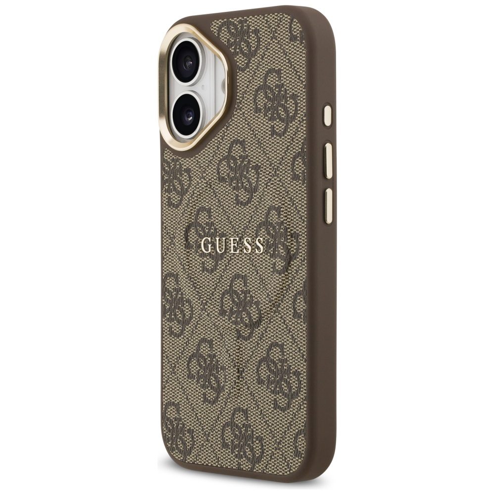 Guess 4G PU Classic Logo MagSafe Case for iPhone 17 - Browneng