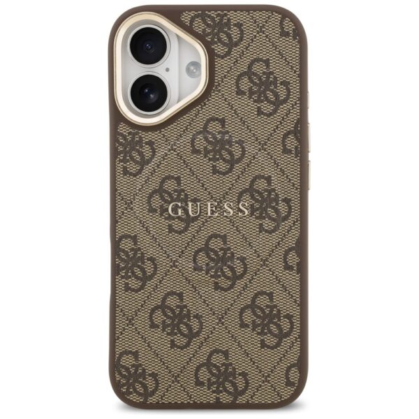 Guess 4G PU Classic Logo MagSafe Case for iPhone 17 - Browneng