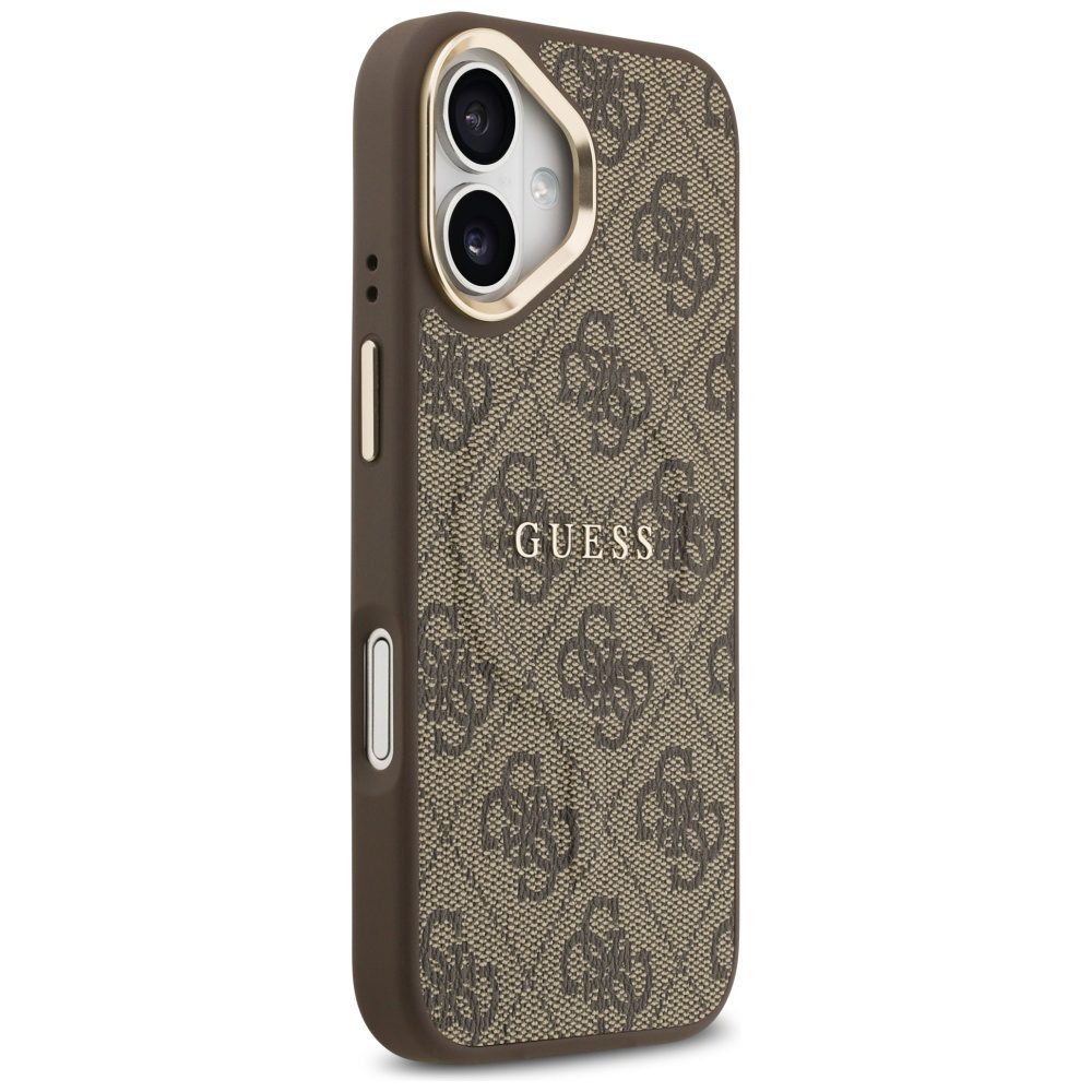Guess 4G PU Classic Logo MagSafe Case for iPhone 17 - Browneng
