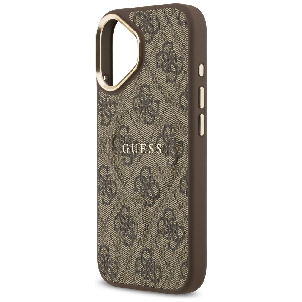 Guess 4G PU Classic Logo MagSafe Case for iPhone 17 - Browneng