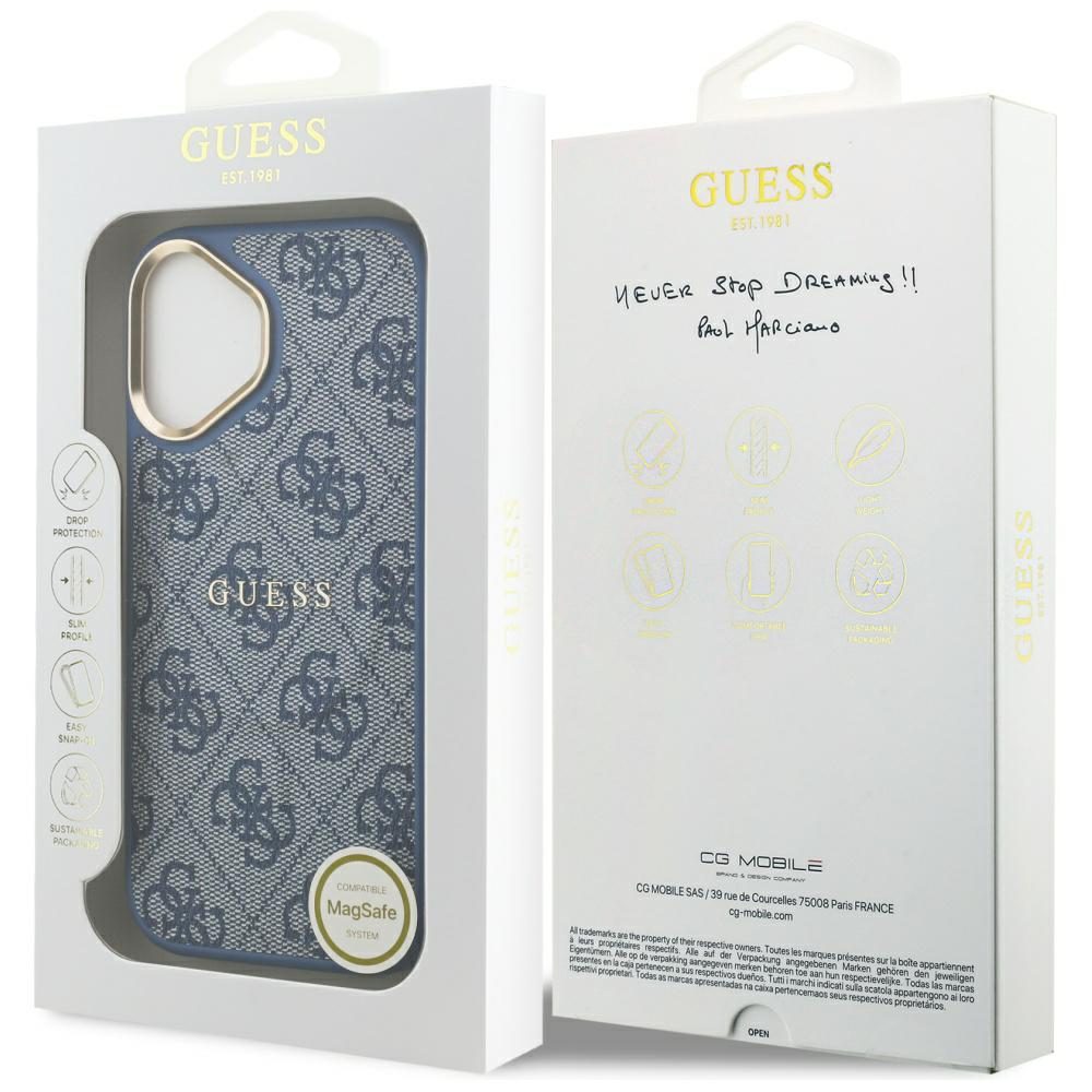 199911_8 Guess 4G PU Classic Logo MagSafe Case for iPhone 17 - Blueeng
