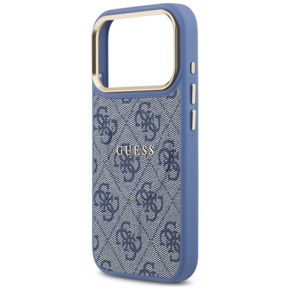 Guess 4G PU Classic Logo MagSafe Case for iPhone 17 Pro - Blueeng