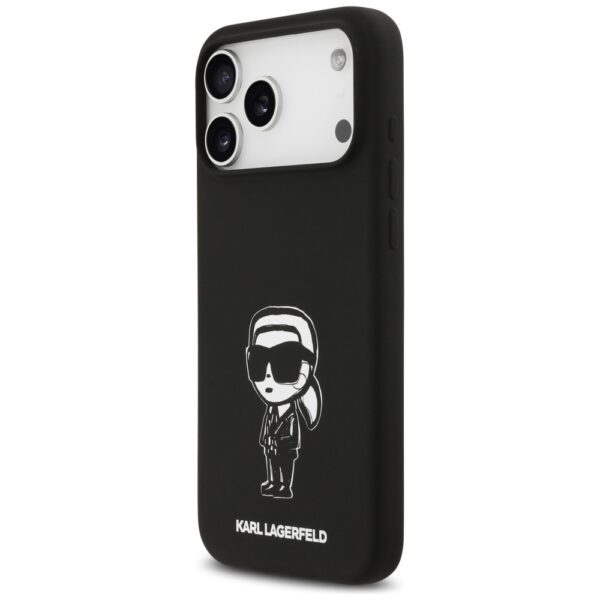 Karl Lagerfeld Silicone Karl Sketch & Logo MagSafe Case for iPhone 17 Pro Max - Blackeng
