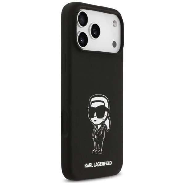 Karl Lagerfeld Silicone Karl Sketch & Logo MagSafe Case for iPhone 17 Pro Max - Blackeng