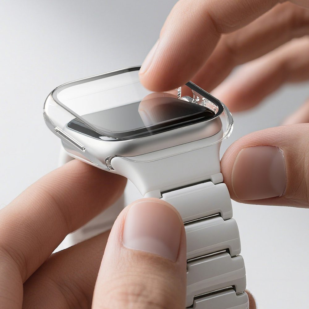 AmazingThing Radix Glass Screen Protector with Case for Apple Watch Series 11 46mm - Cleareng