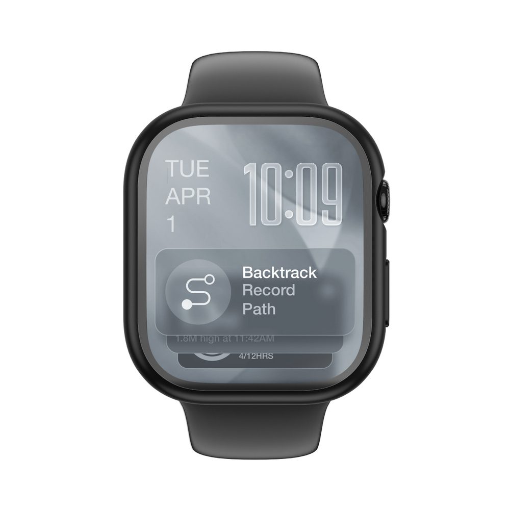 AmazingThing Radix Glass Screen Protector with Case for Apple Watch Series 11 46mm - Blackeng