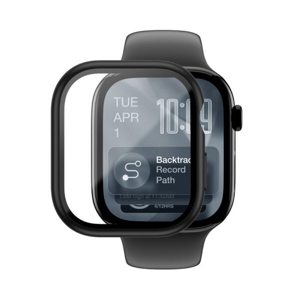 AmazingThing Radix Glass Screen Protector with Case for Apple Watch Series 11 46mm - Blackeng
