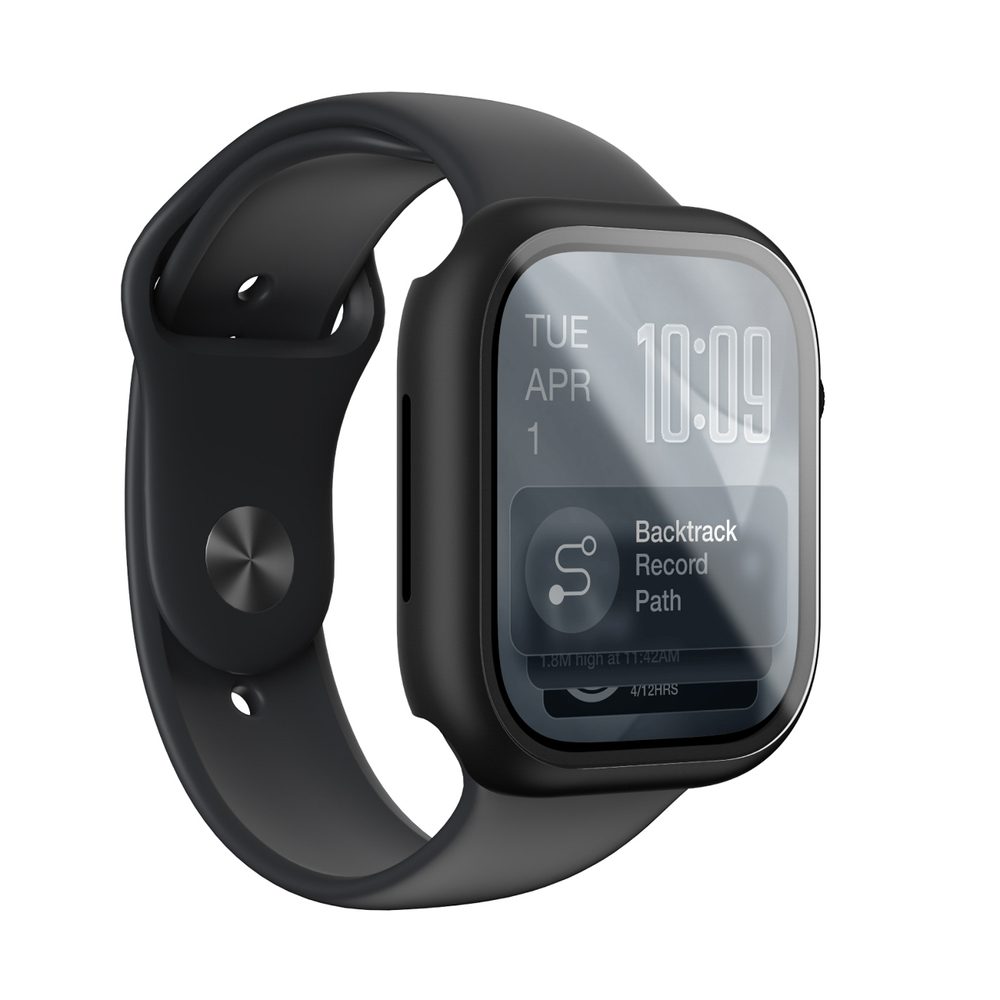 AmazingThing Radix Glass Screen Protector with Case for Apple Watch Series 11 46mm - Blackeng