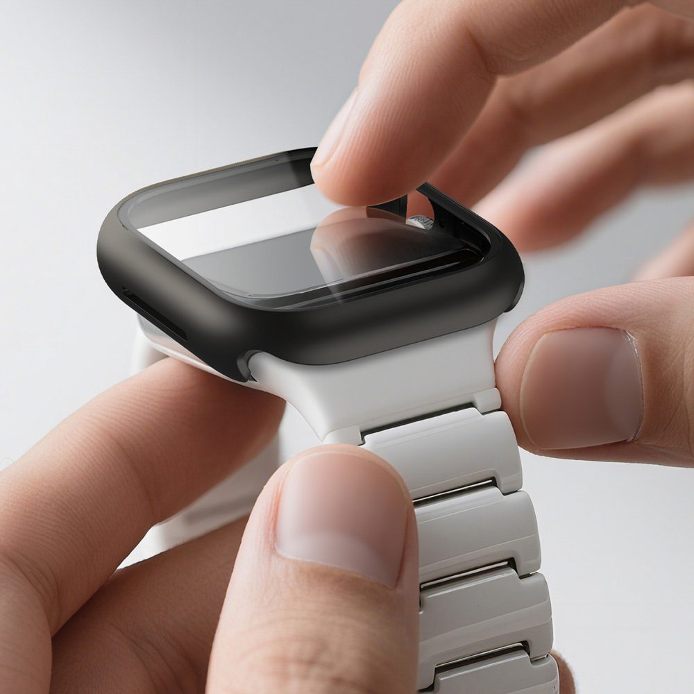 AmazingThing Radix Glass Screen Protector with Case for Apple Watch Series 11 42mm - Blackeng