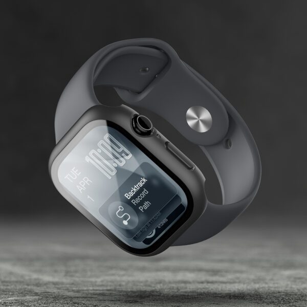 AmazingThing Radix Glass Screen Protector with Case for Apple Watch Series 11 42mm - Blackeng