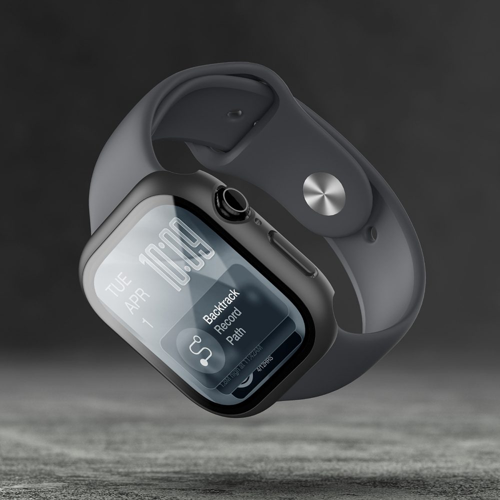 AmazingThing Radix Glass Screen Protector with Case for Apple Watch Series 11 42mm - Blackeng