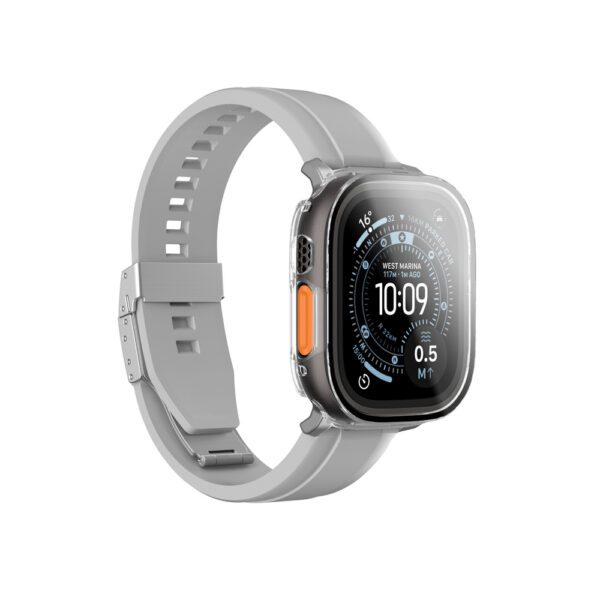 AmazingThing Radix Glass Screen Protector with Case for Apple Watch UItra 3 49mm - Cleareng