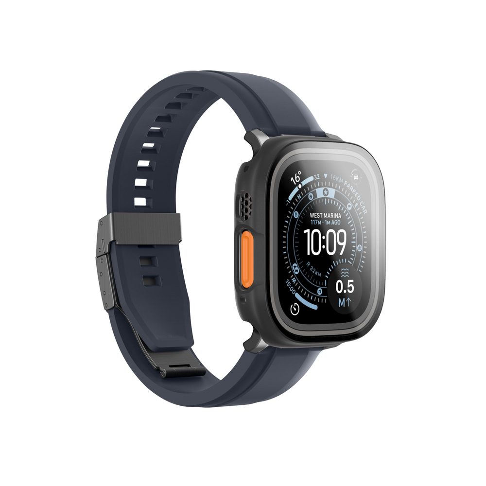 AmazingThing Radix Glass Screen Protector with Case for Apple Watch UItra 3 49mm - Blackeng