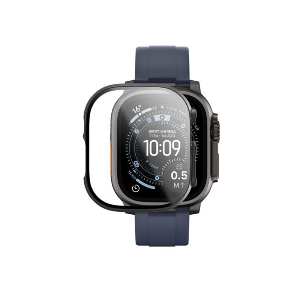 AmazingThing Radix Glass Screen Protector with Case for Apple Watch UItra 3 49mm - Blackeng