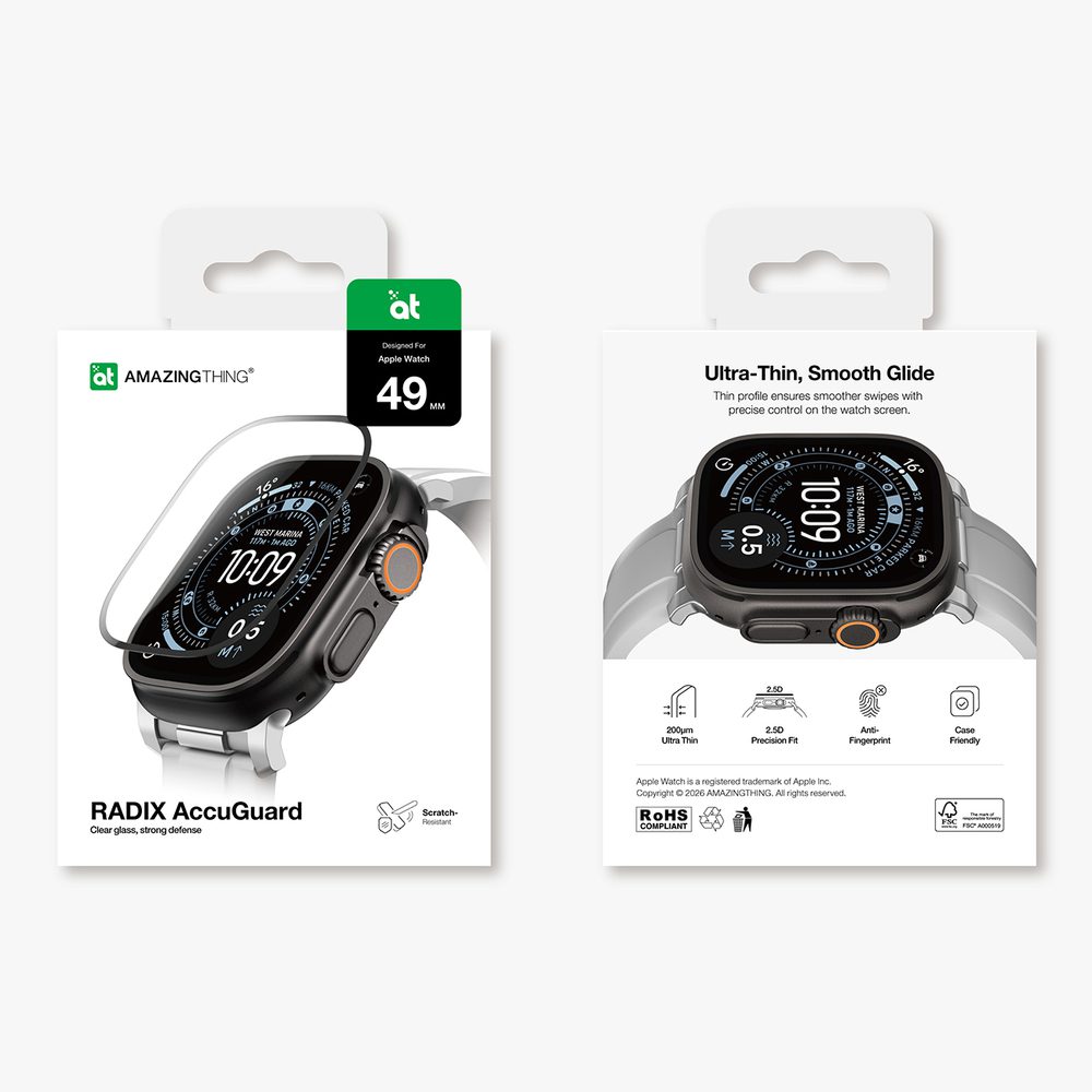 AmazingThing Radix Glass Screen Protector for Apple Watch UItra 3 49mmeng