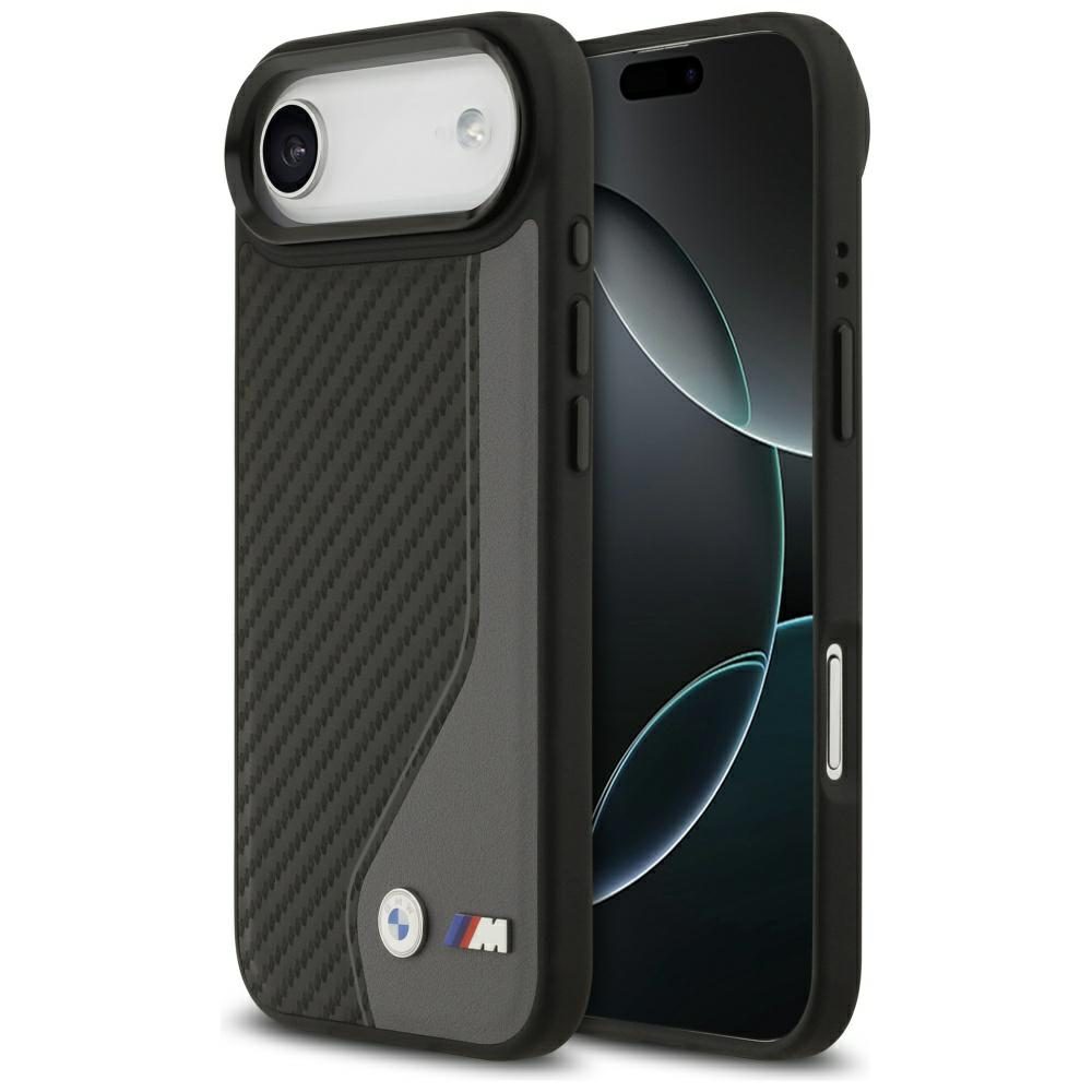 BMW M Carbon Logo MagSafe iPhone Air Case - Black and Grayeng