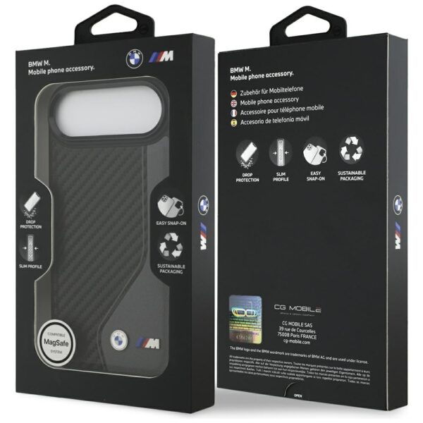 BMW M Carbon Logo MagSafe iPhone Air Case - Black and Grayeng