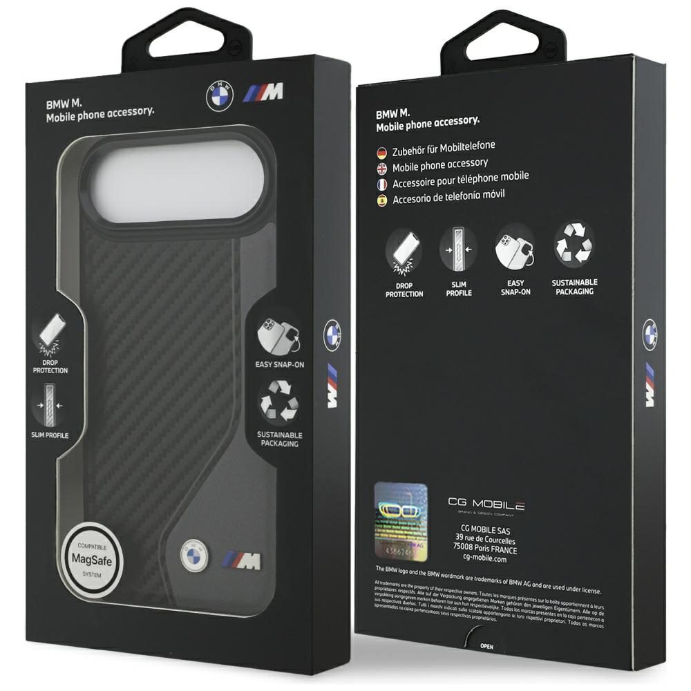 BMW M Carbon Logo MagSafe iPhone Air Case - Black and Grayeng
