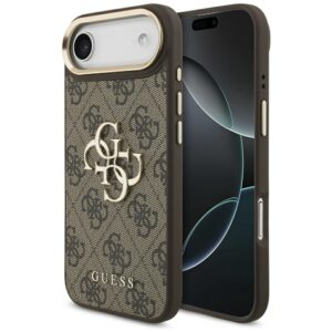 Guess 4G Big 4G Classic Logo Case for iPhone Air - Brown and Goldeng
