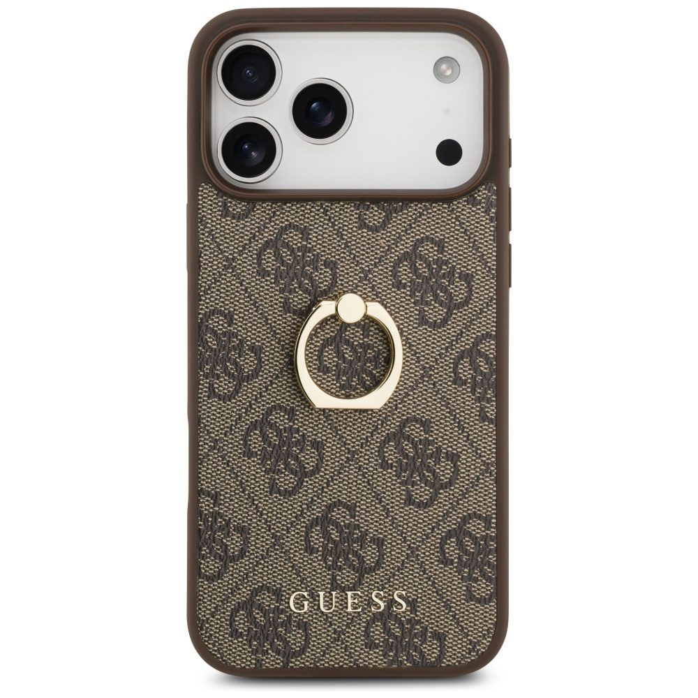 Guess 4G Ring Stand Case for iPhone 17 Pro Max - Browneng