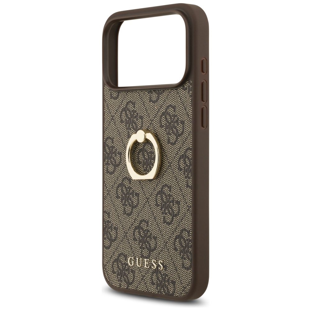 Guess 4G Ring Stand Case for iPhone 17 Pro Max - Browneng