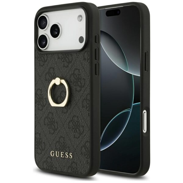 Guess 4G Ring Stand case for iPhone 17 Pro Max - blackeng