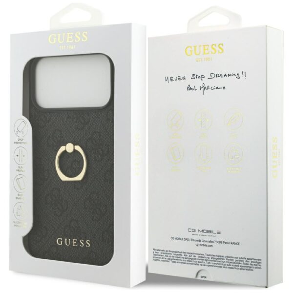 Guess 4G Ring Stand case for iPhone 17 Pro Max - blackeng