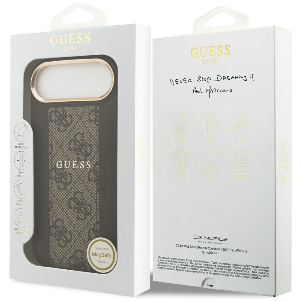 Guess 4G Stripe MagSafe case for iPhone Air - browneng