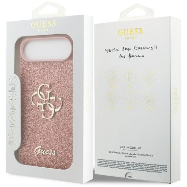 Guess Fixed Glitter Big 4G Case for iPhone Air - Pinkeng