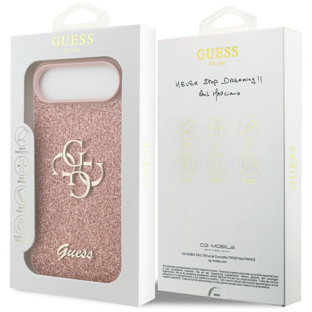 Guess Fixed Glitter Big 4G Case for iPhone Air - Pinkeng