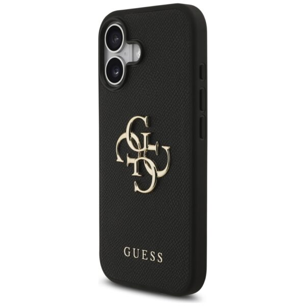 200838_2 Guess Grained Big 4G & Classic Logo case for iPhone 17 - blackeng