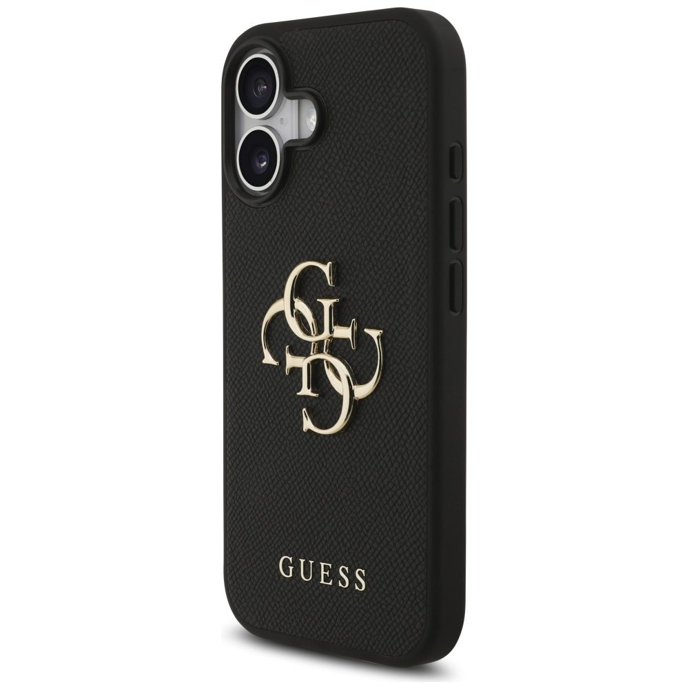 200838_2 Guess Grained Big 4G & Classic Logo case for iPhone 17 - blackeng