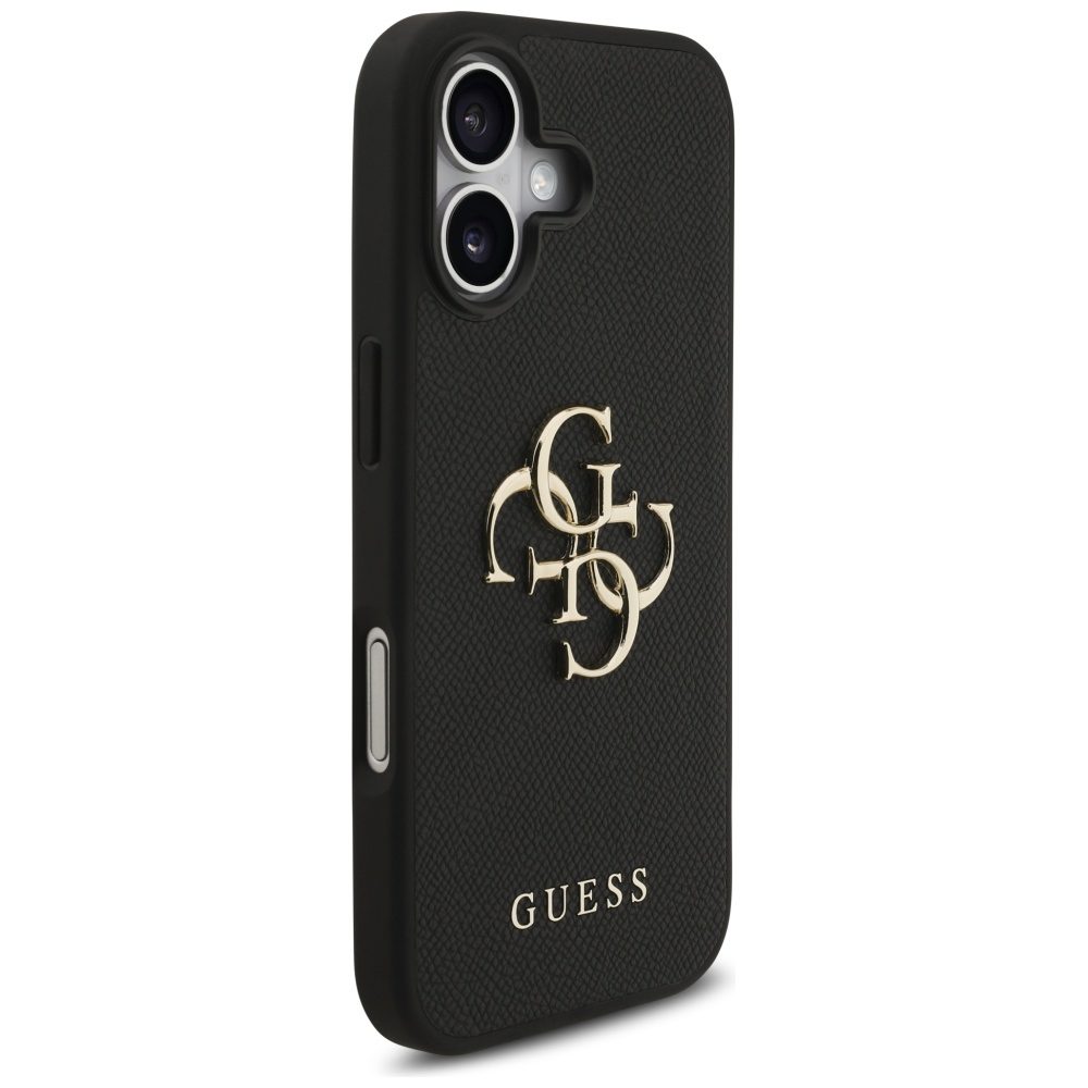 200838_4 Guess Grained Big 4G & Classic Logo case for iPhone 17 - blackeng