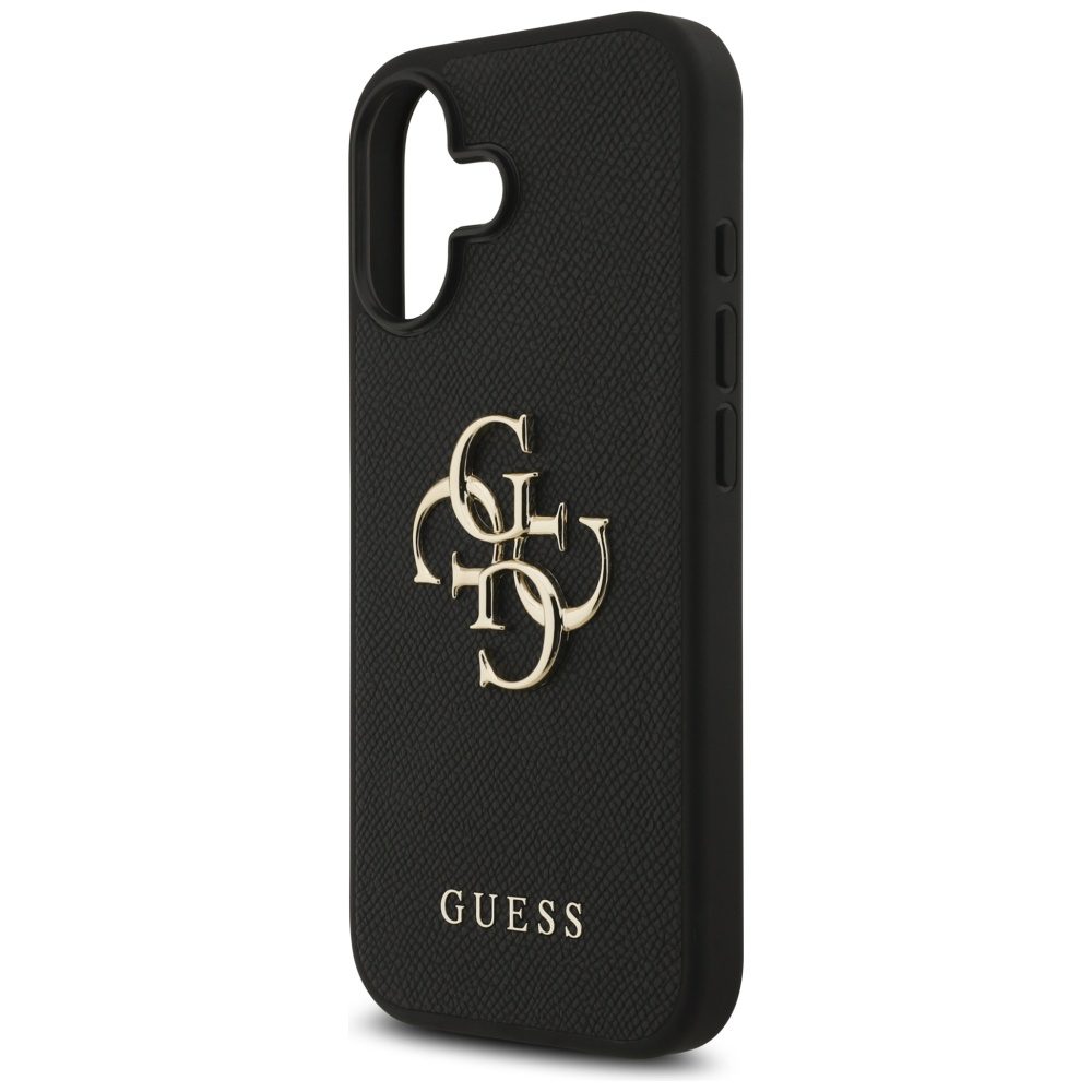 200838_6 Guess Grained Big 4G & Classic Logo case for iPhone 17 - blackeng