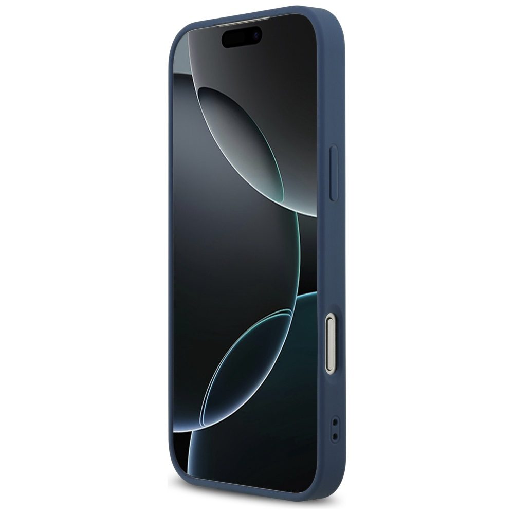 200873_5 Guess Leather 4G Triangle Strass MagSafe Case for iPhone 17 Pro Max - Blueeng