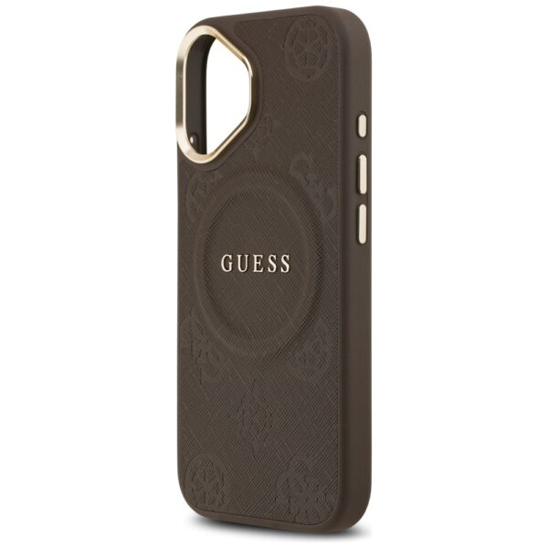 200877_6 Guess Peony Hot Stamp MagSafe Case for iPhone 17 - Browneng