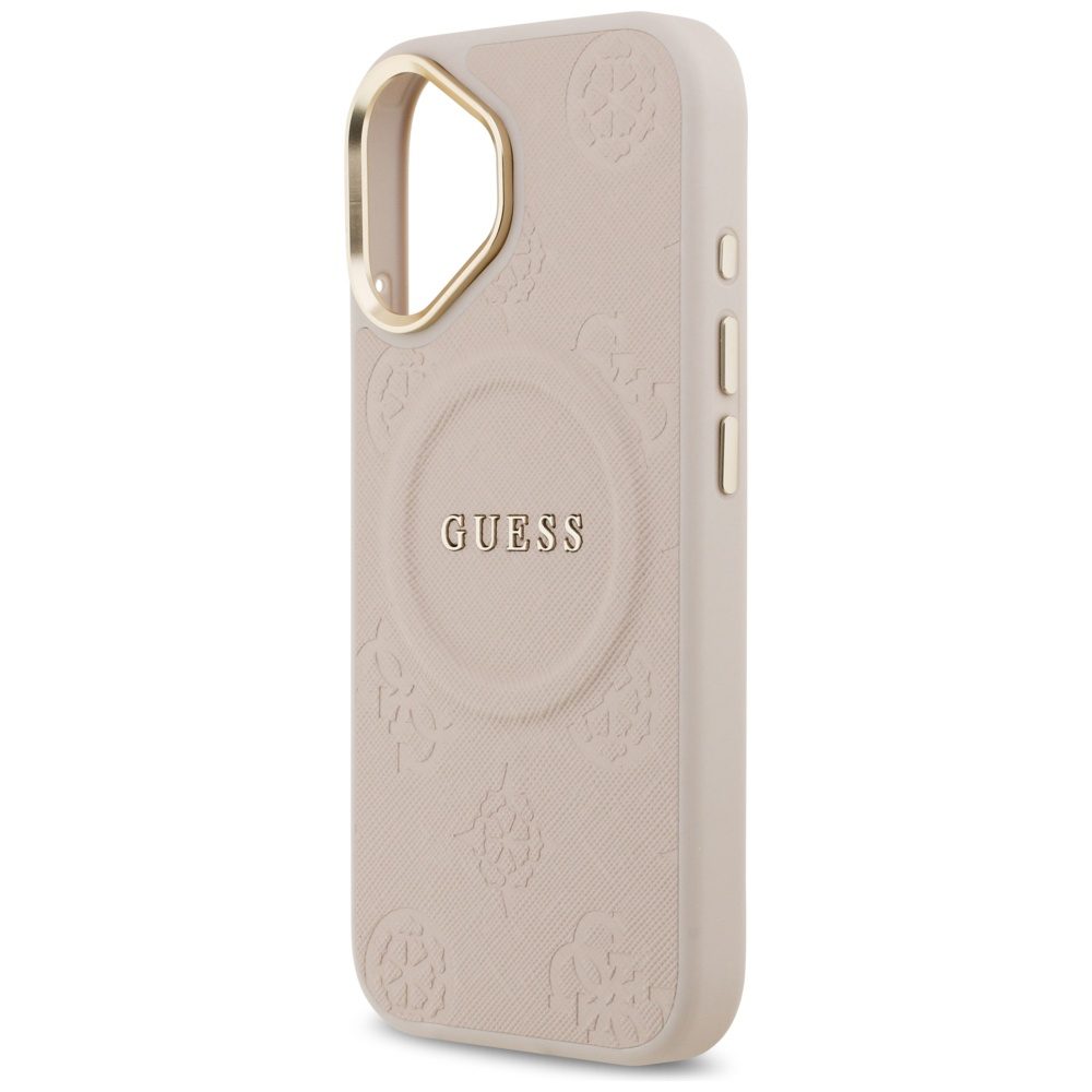 200886_6 Guess Peony Hot Stamp MagSafe iPhone 17 Case - Pinkeng