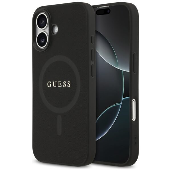Guess Saffiano Classic Logo MagSafe case for iPhone 17 - blackeng