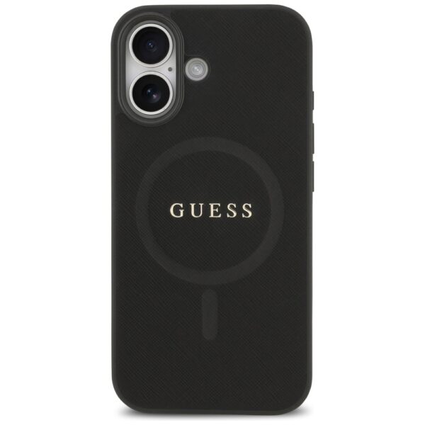 Guess Saffiano Classic Logo MagSafe case for iPhone 17 - blackeng