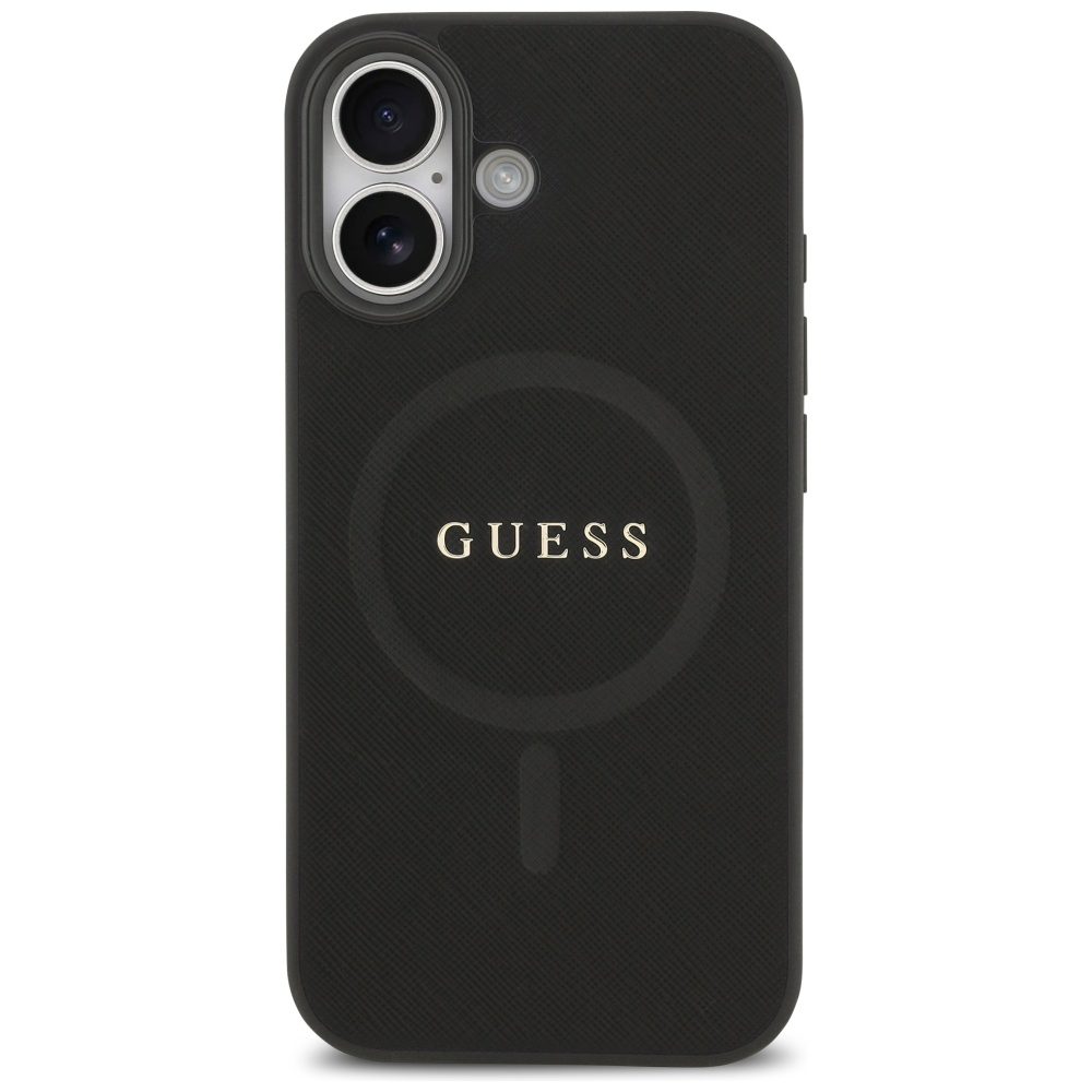 Guess Saffiano Classic Logo MagSafe case for iPhone 17 - blackeng
