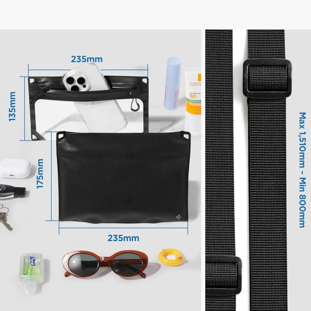 Spigen A640 Waterproof Phone Bag - Blackeng