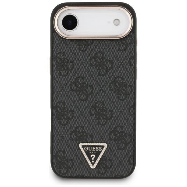 Guess 4G Triangle Logo MagSafe case for iPhone Air - black and goldeng