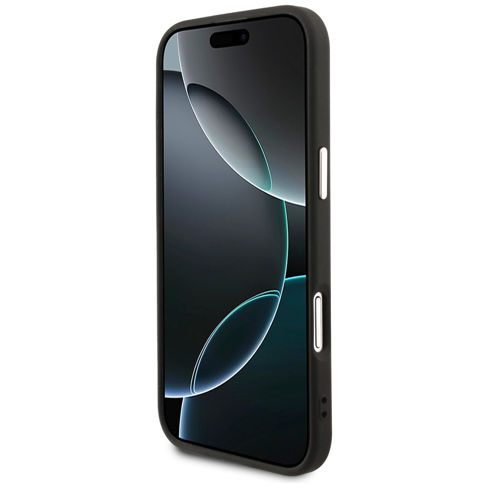 Guess 4G Triangle Logo MagSafe case for iPhone Air - black and goldeng