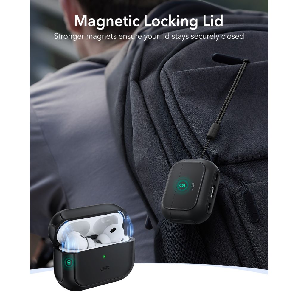 ESR Orbit HaloLock MagSafe case for AirPods Pro 3 - blackeng