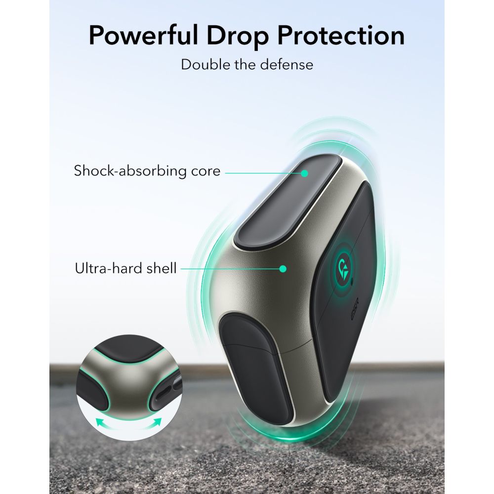 ESR Orbit HaloLock MagSafe Case for AirPods Pro 3 - Gray & Blackeng