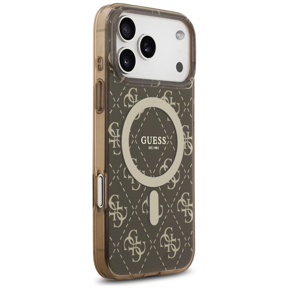 Guess IML 4G Background MagSafe Case for iPhone 17 Pro - Browneng